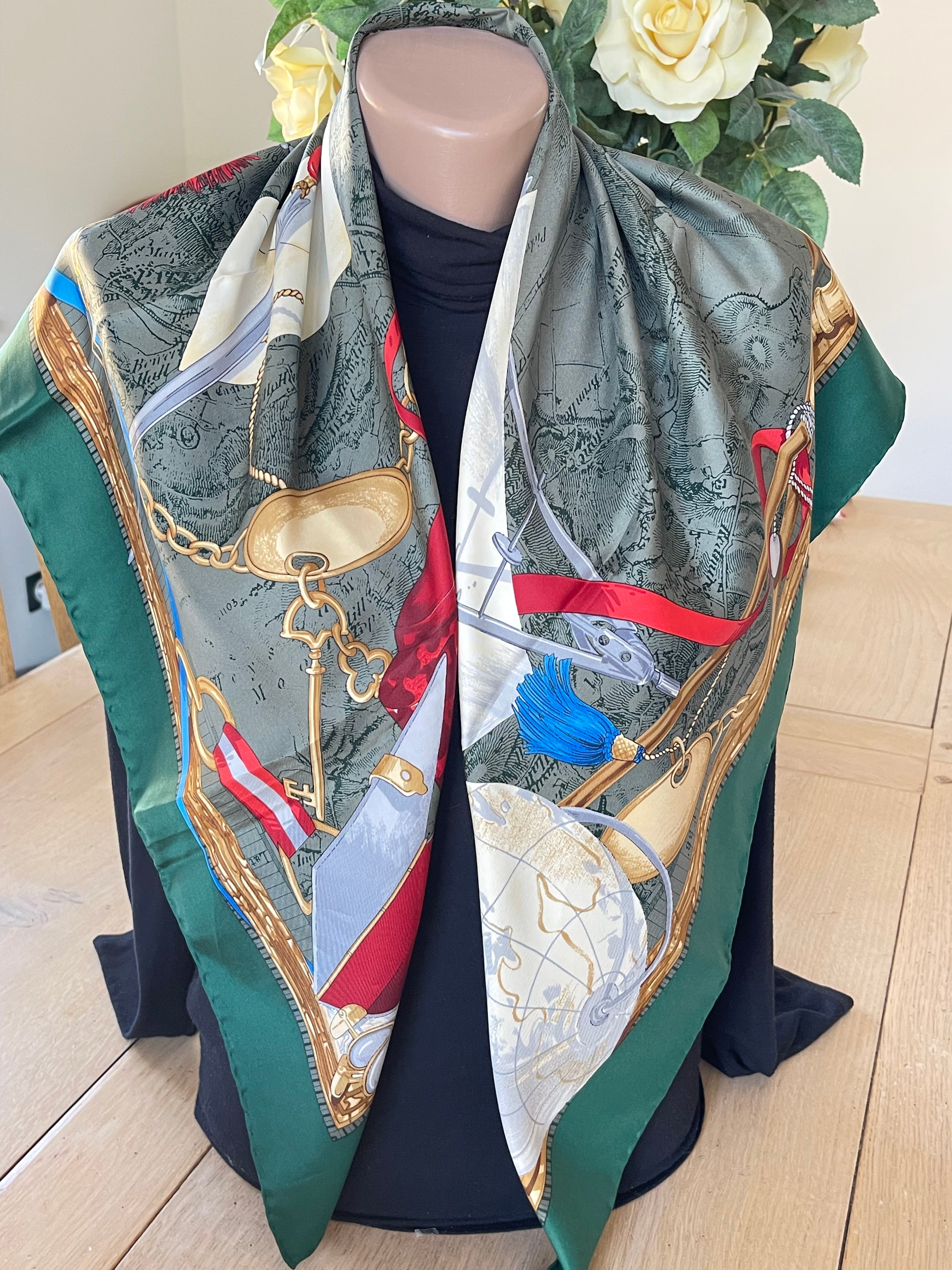 DANIEL LA FORET foulard carré schal scarf seide soie silk