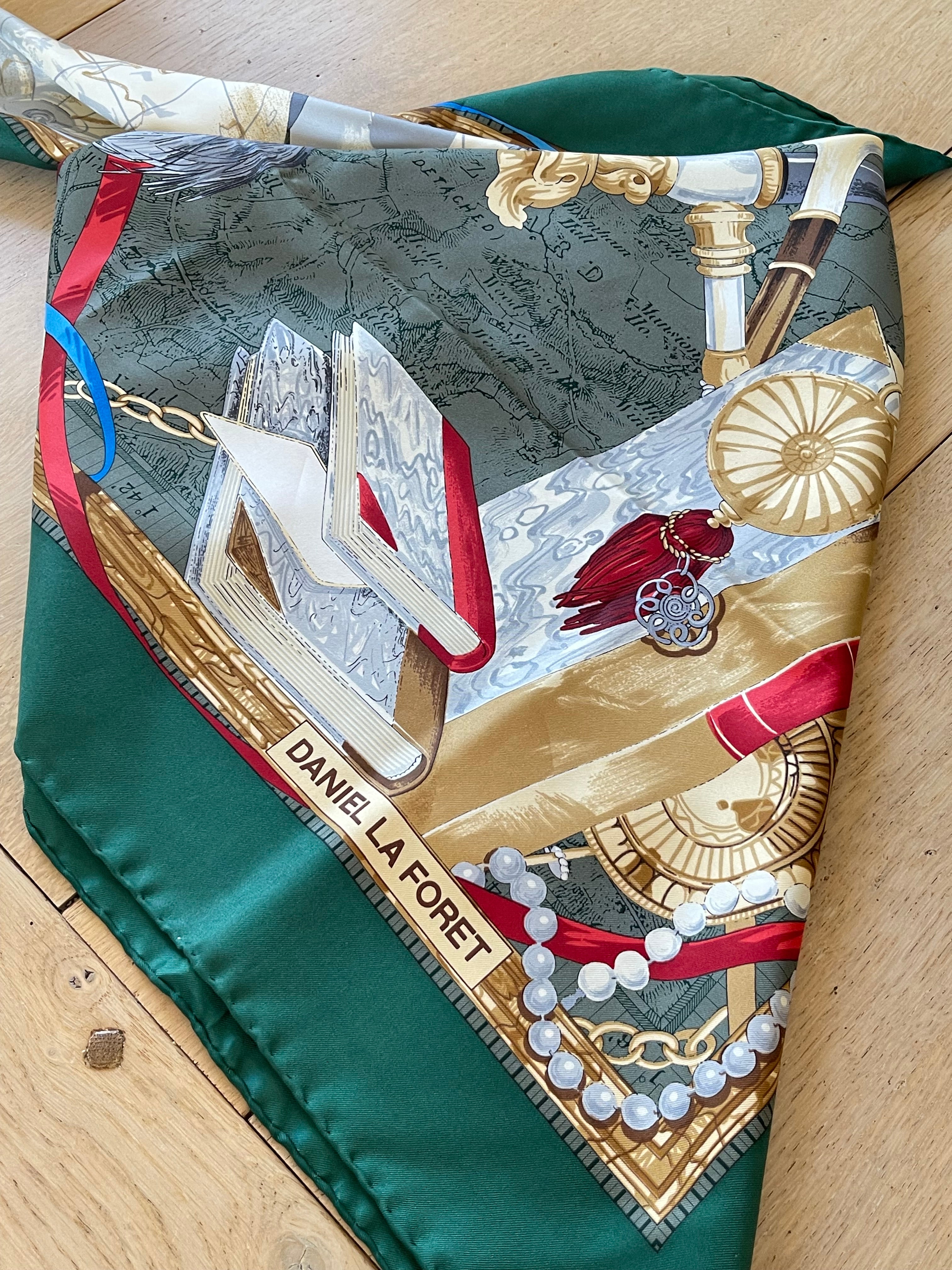 DANIEL LA FORET foulard carré schal scarf seide soie silk