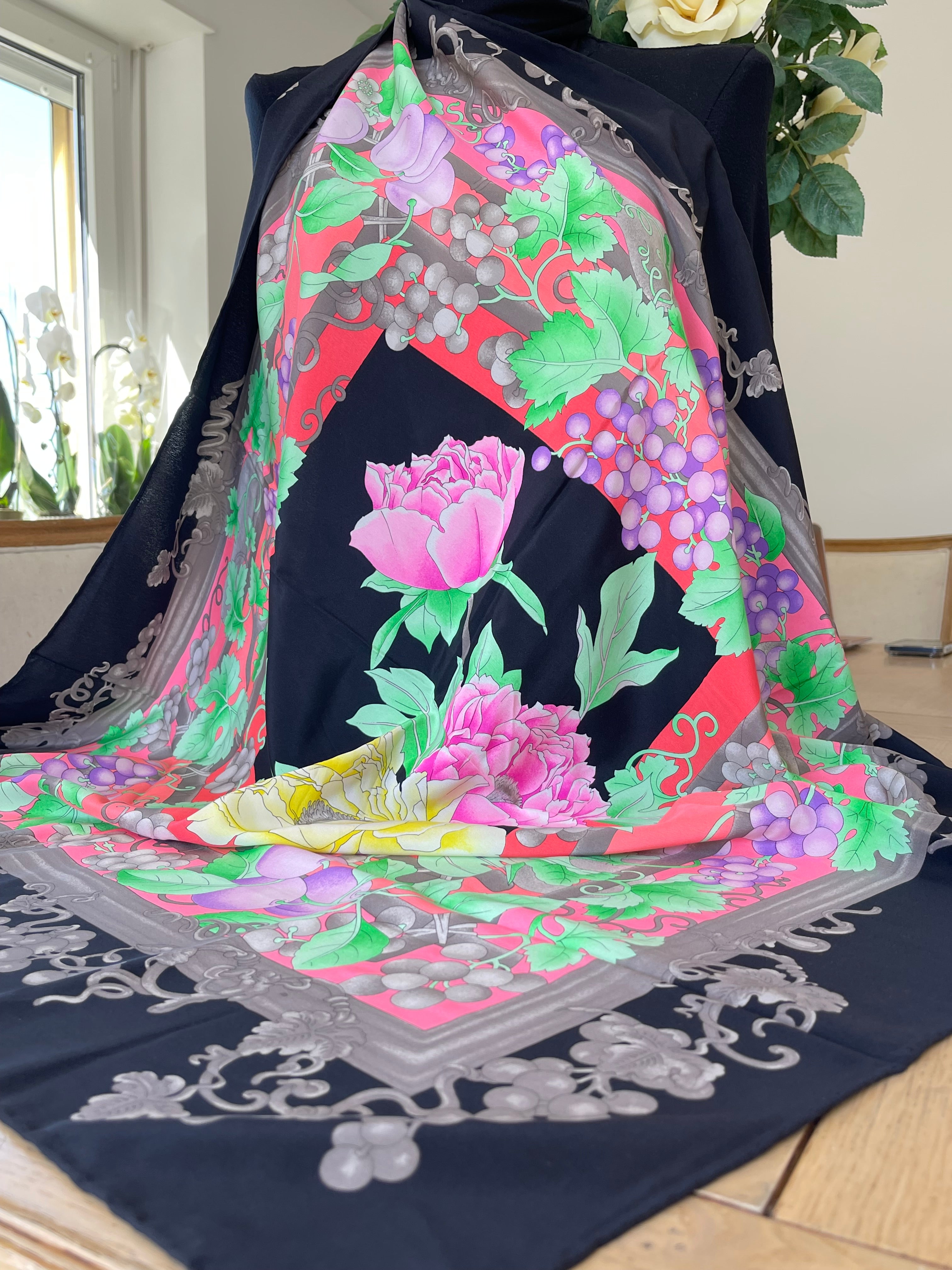 LEONARD carré foulard scarf schal seide soie