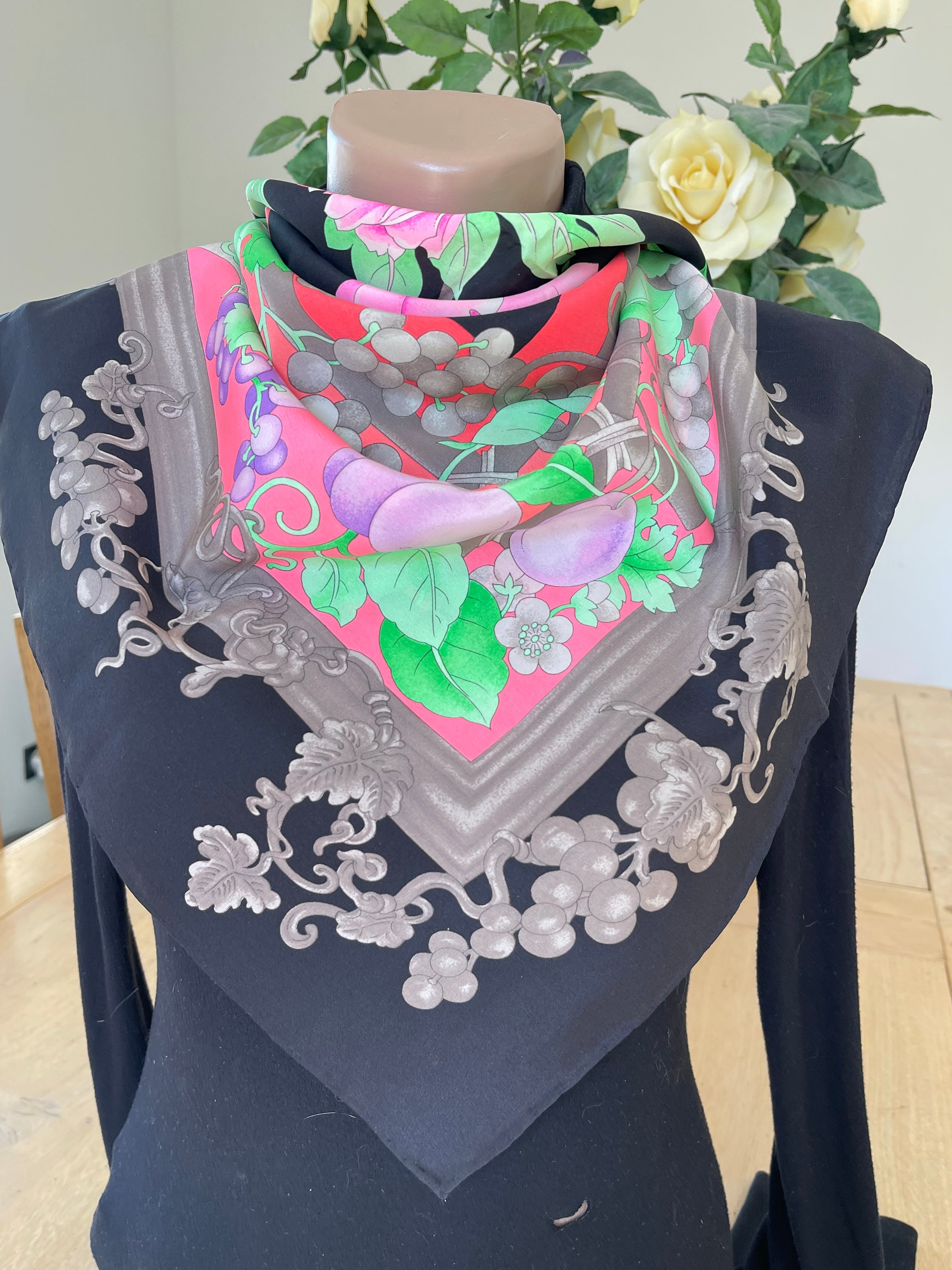 LEONARD carré foulard scarf schal seide soie