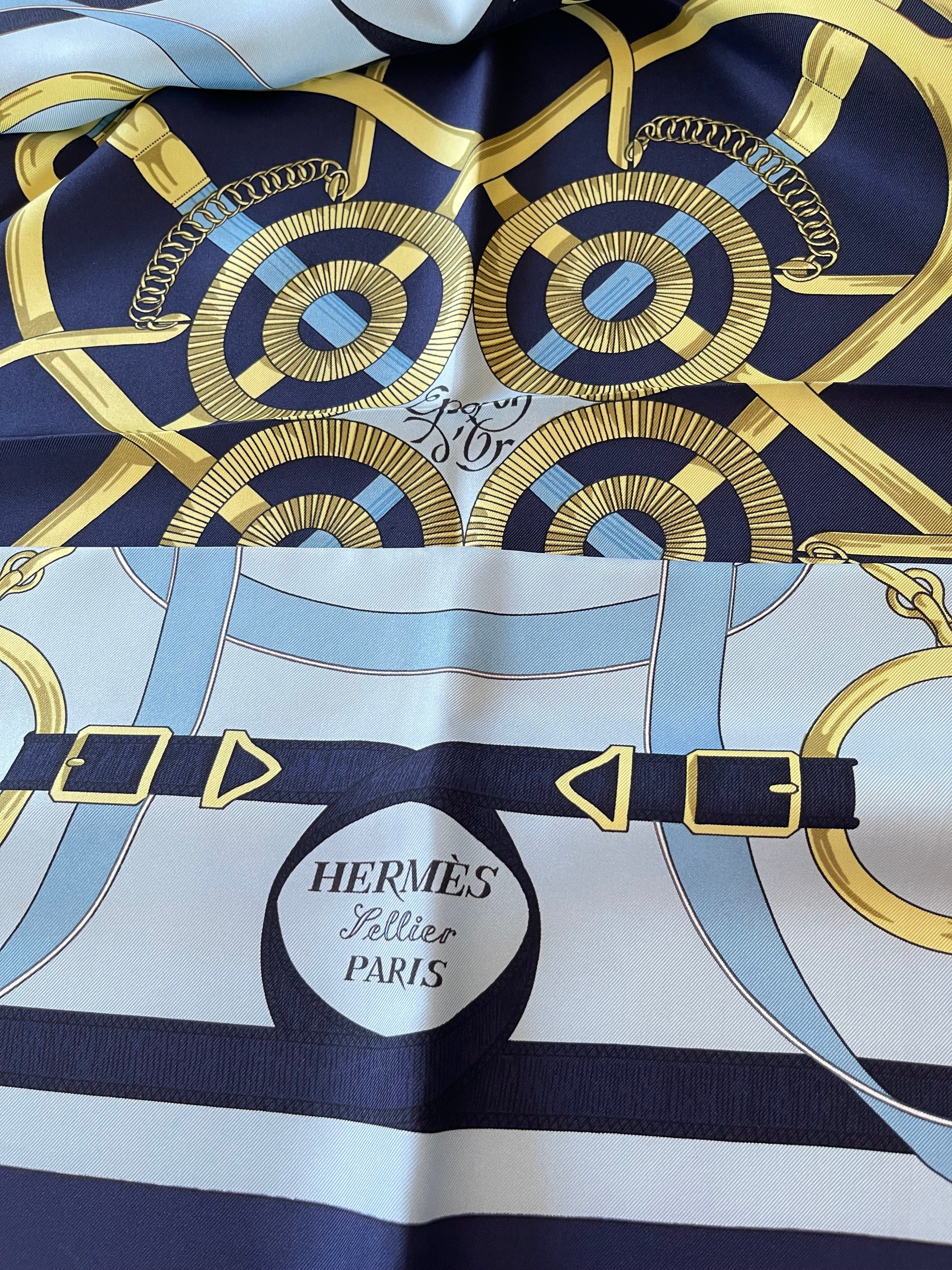 Hermes Epren D'or carré schal scarf seide soie silk