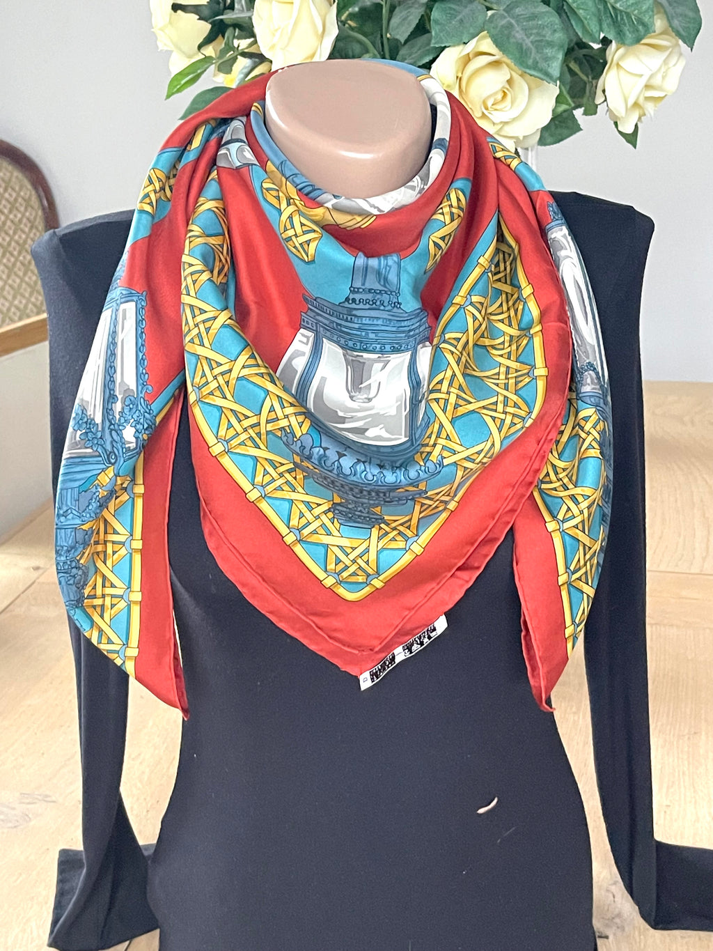 Hermes scarf foulard carré Feu de Route seide silk soie