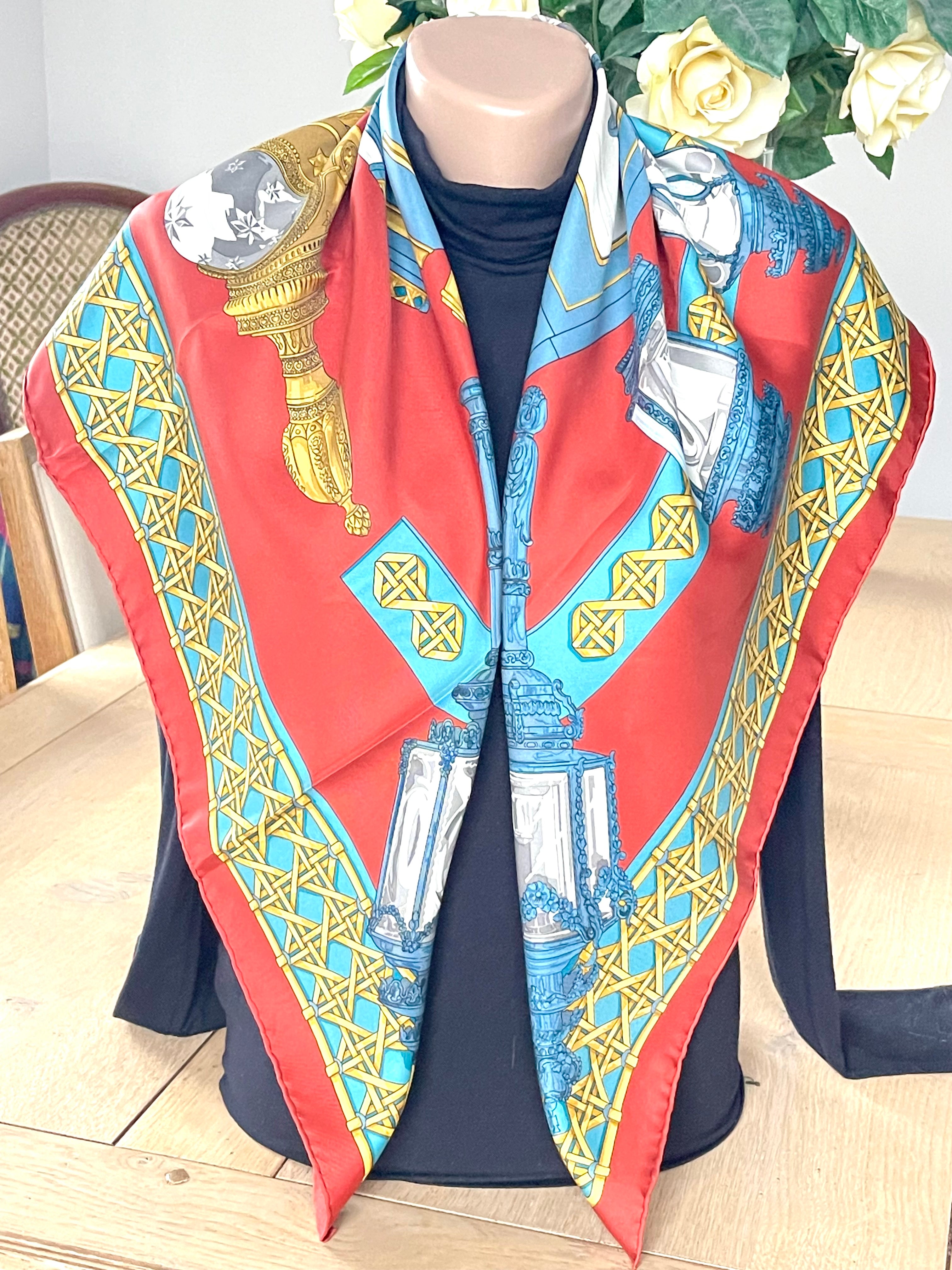 Hermes scarf foulard carré Feu de Route seide silk soie
