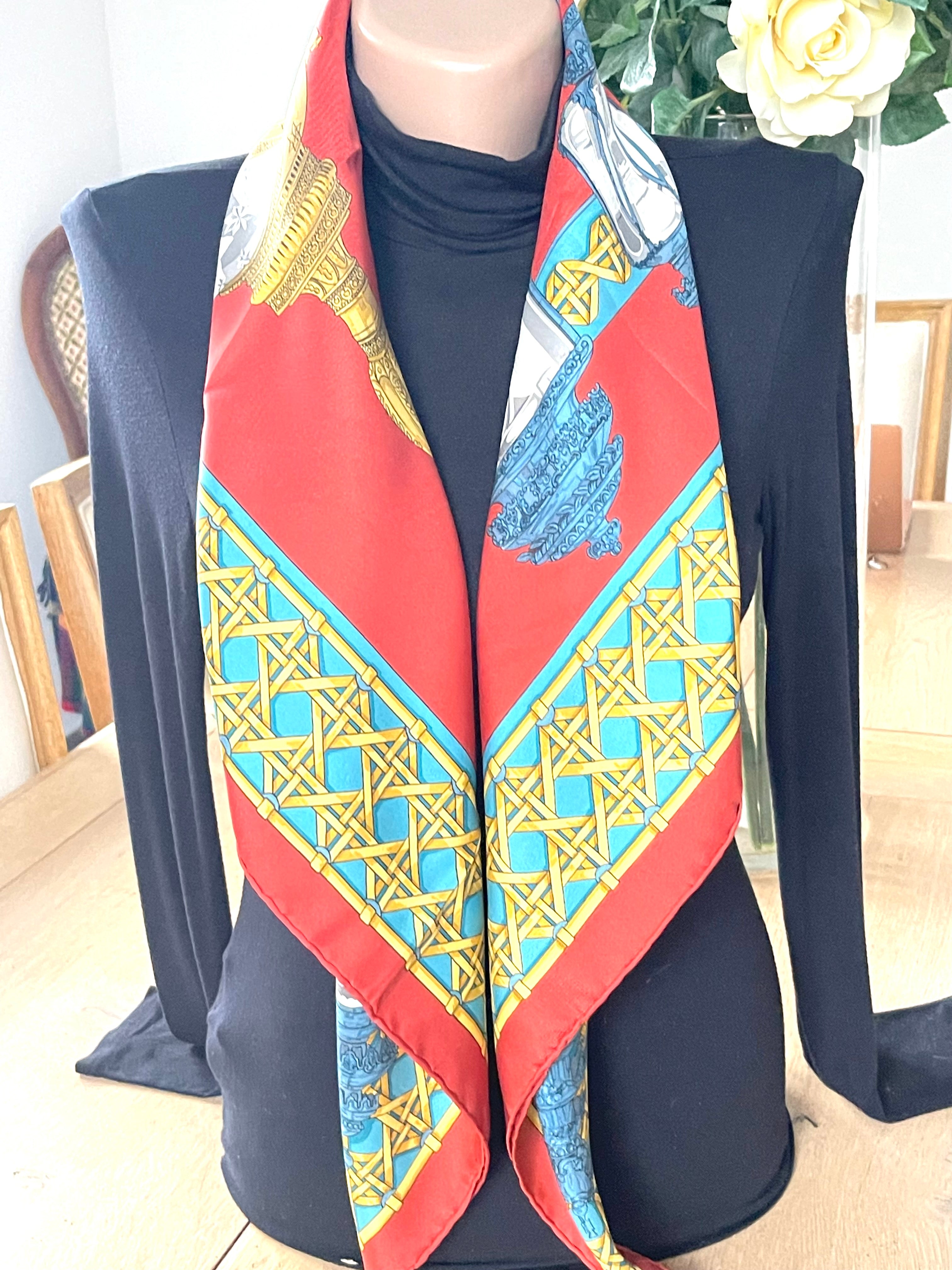 Hermes scarf foulard carré Feu de Route seide silk soie