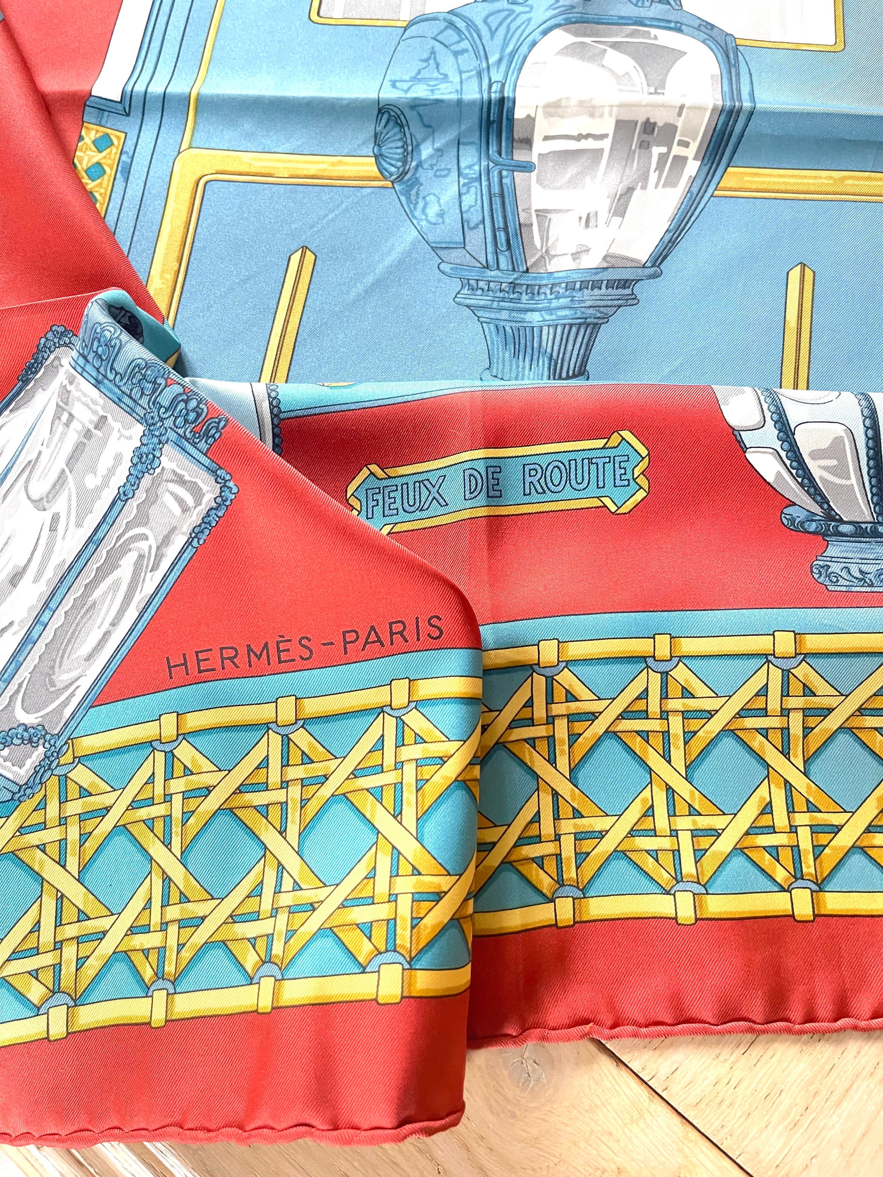 Hermes scarf foulard carré Feu de Route seide silk soie