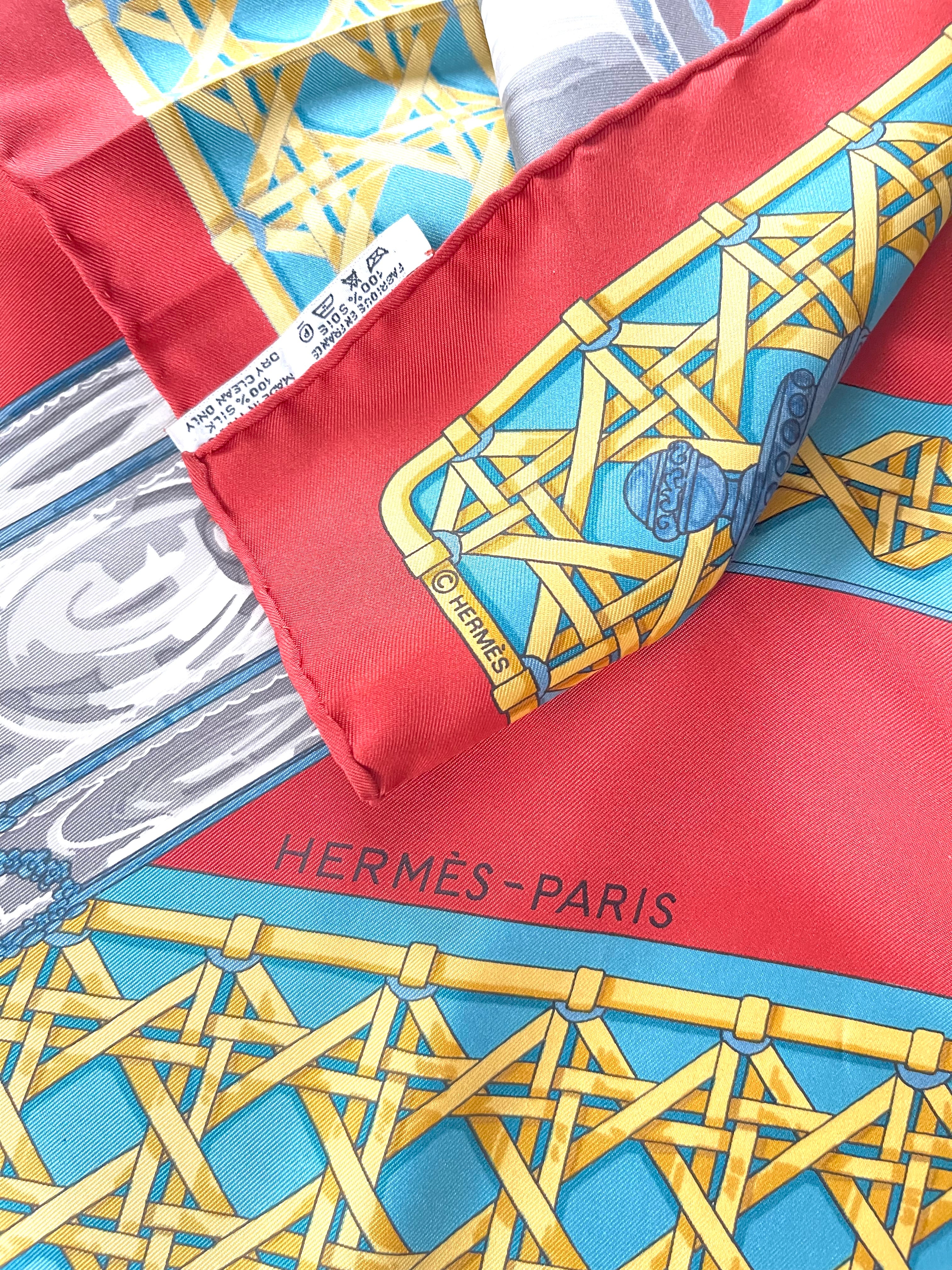 Hermes scarf foulard carré Feu de Route seide silk soie