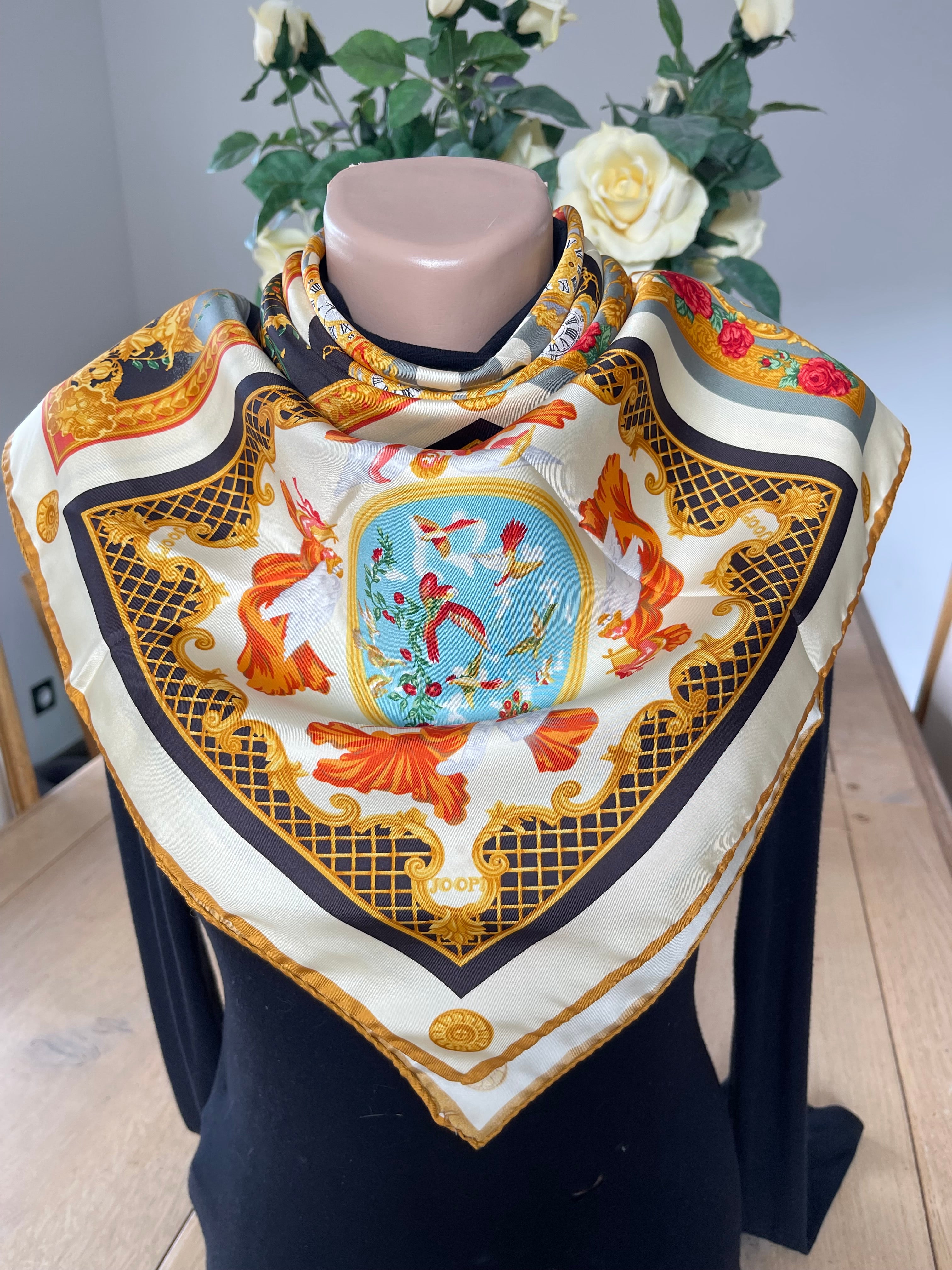 Foulard carré JOOP! schal scarf silk seide soie